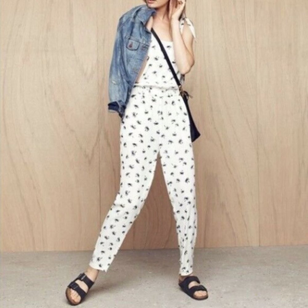 Madewell Romper w/White Palm Tree
